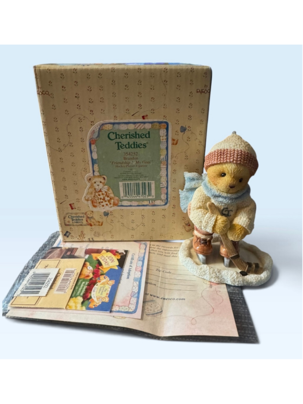 Cherished Teddies Brandon Hockey Player Figurine 354252
